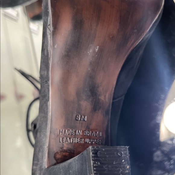 Vintage Y2K MIA Women's Black Velvet/Suede Lace Up Grannycore Ankle Boots Size 8 - Picture 13 of 16